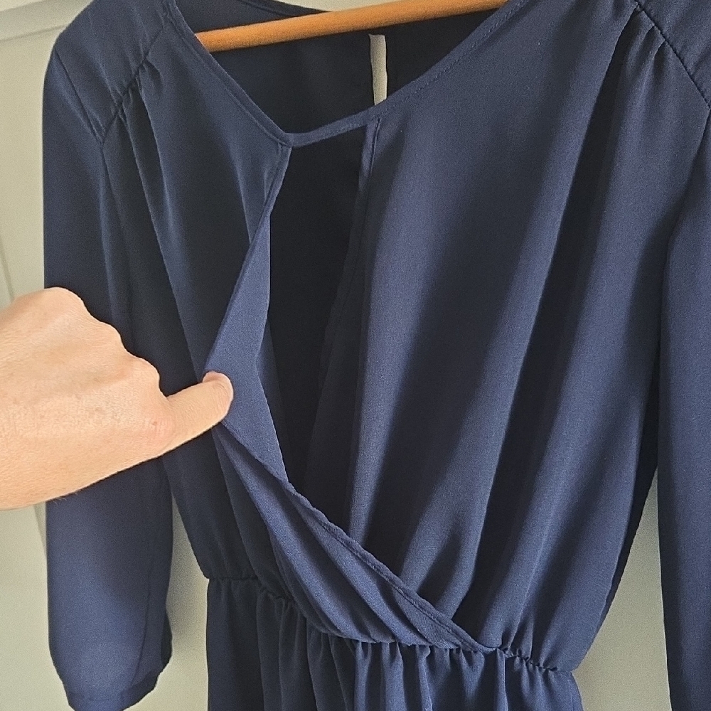 Lush Navy Mini Dress - Picture 8 of 11